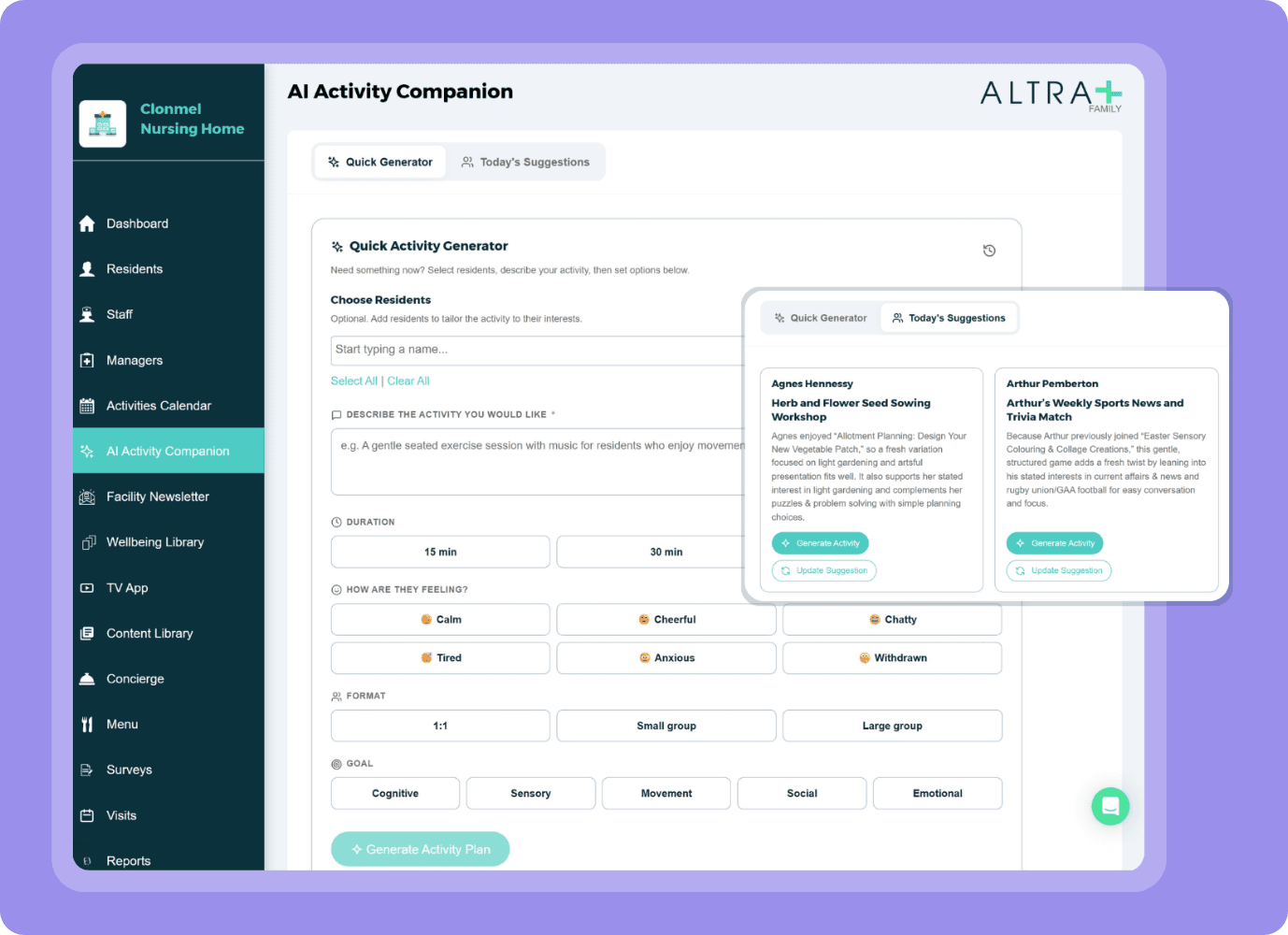 Deliver Meaningful, Personalised Activities for Every Resident